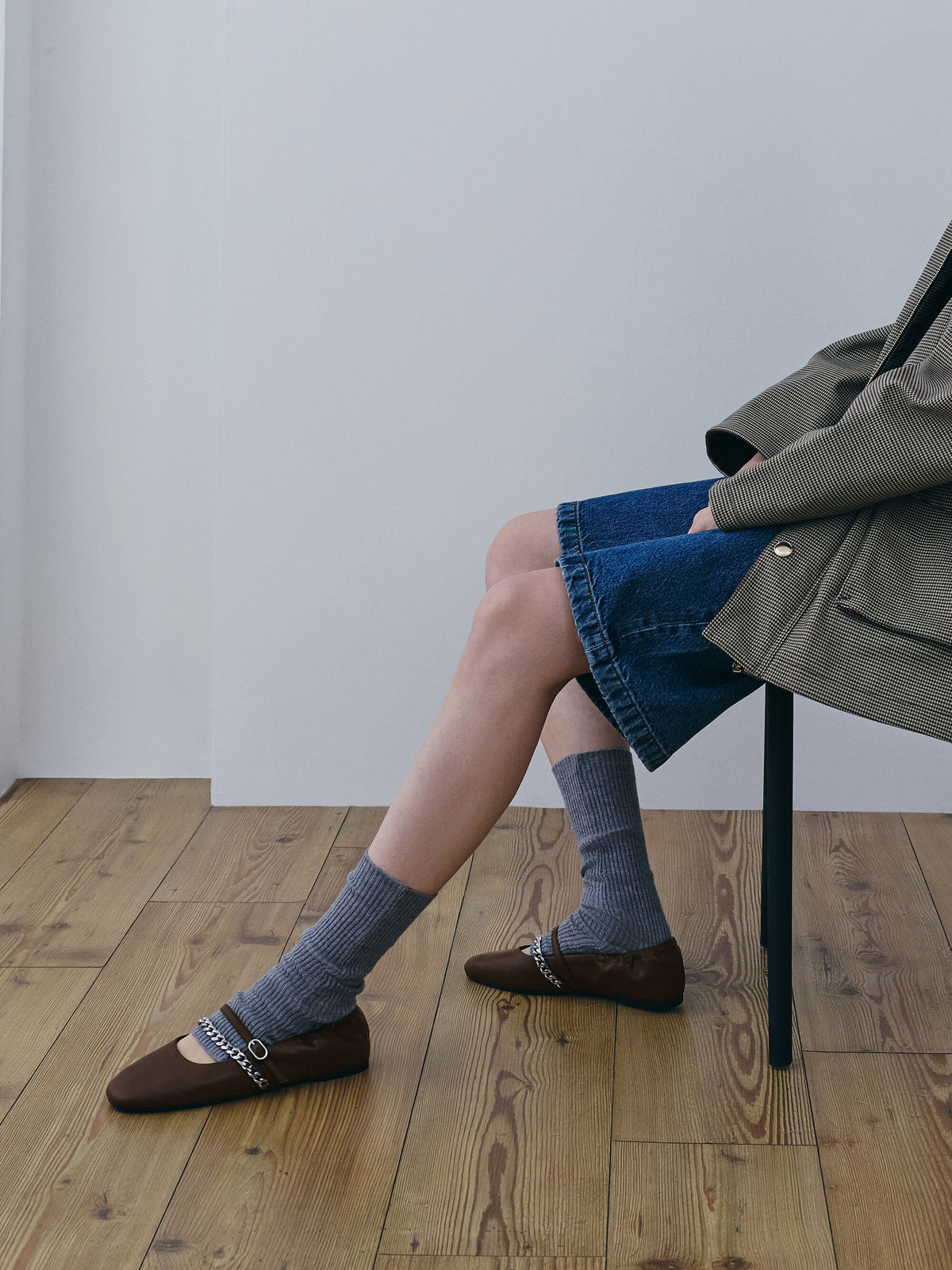 CHARLES & KEITH Everyday | Georgie Chain Mary Jane Flats - Dark Brown
