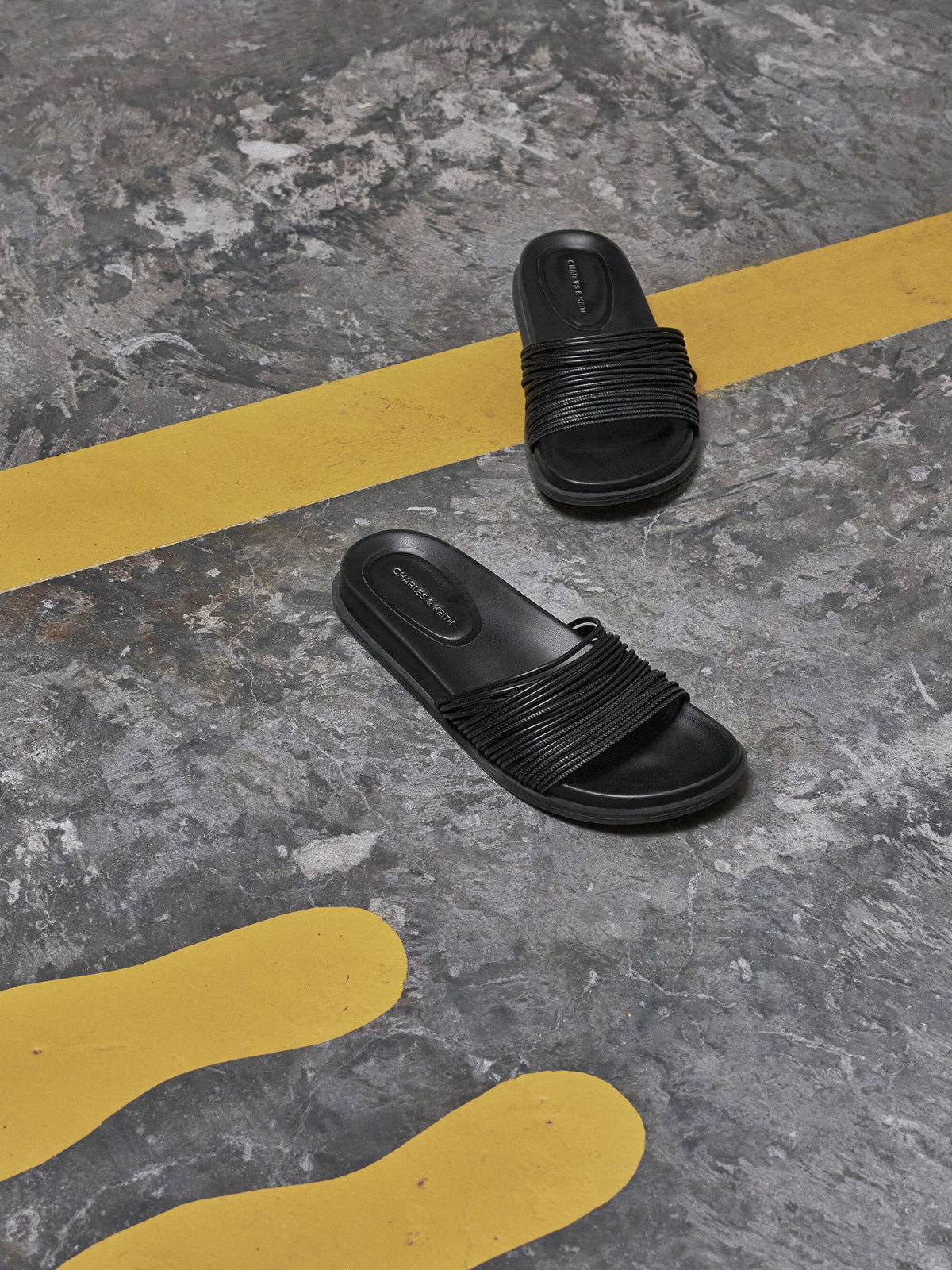 CHARLES & KEITH New | Fianna Strappy Slide Sandals - Black