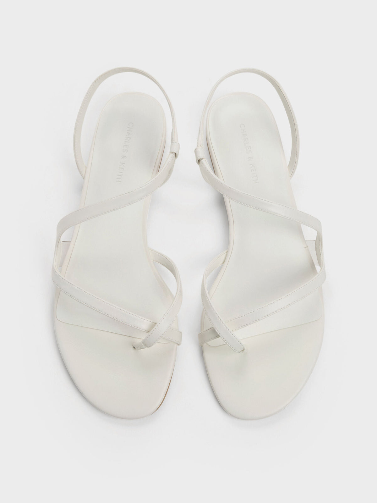 CHARLES & KEITH Hot Sale | Arden Wavy Toe-Ring Sandals - Chalk