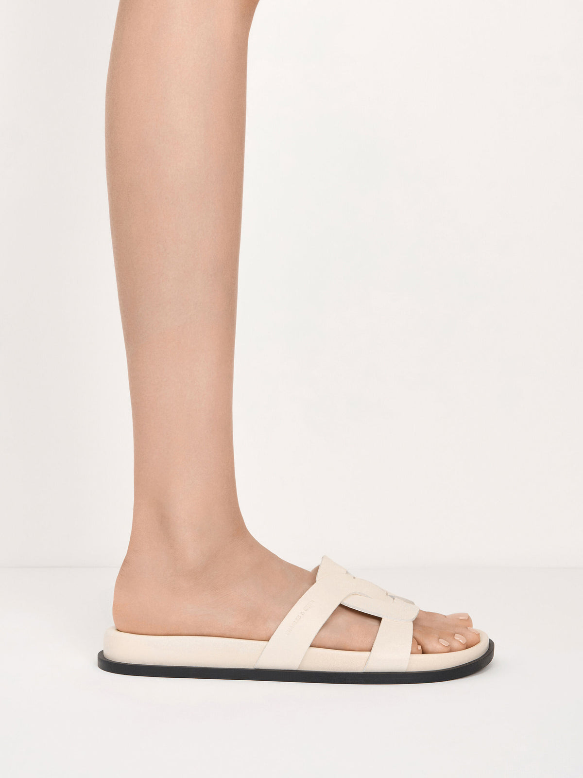 CHARLES & KEITH Classic | Fannie Interwoven Slide Sandals - Cream