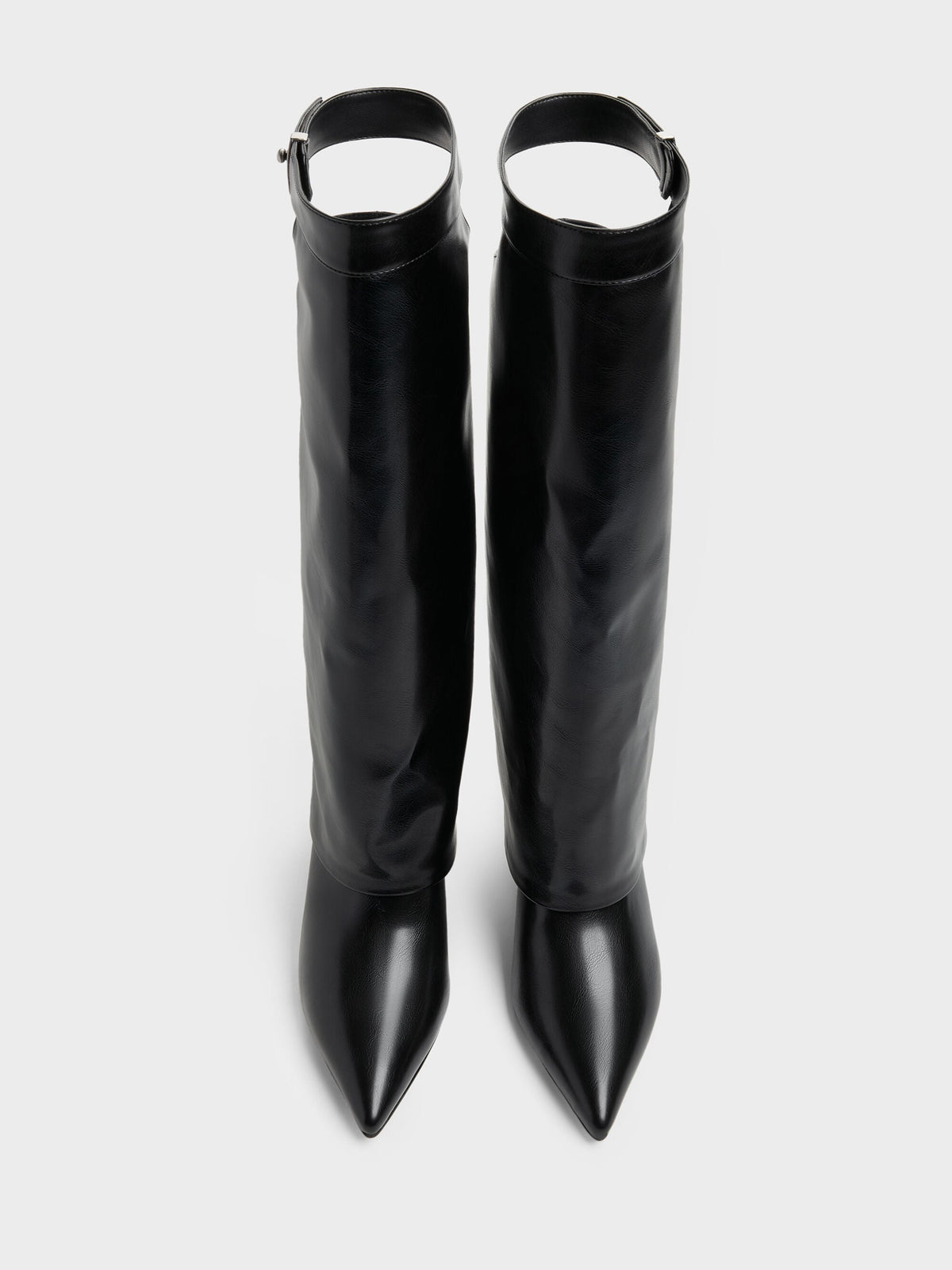 CHARLES & KEITH Trending | Cut-Out Stiletto Knee-High Boots - Black