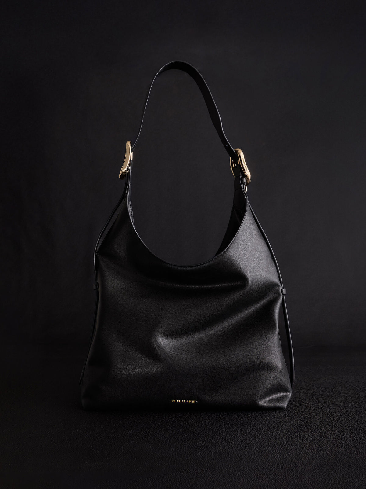 CHARLES & KEITH Best Seller | Aislin Hobo Bag - Black