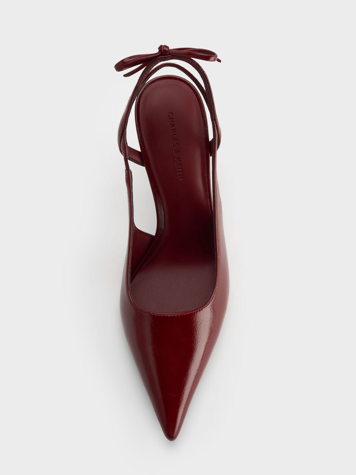 CHARLES & KEITH Special Offer | Back-Bow Slingback Pumps - Burgundy