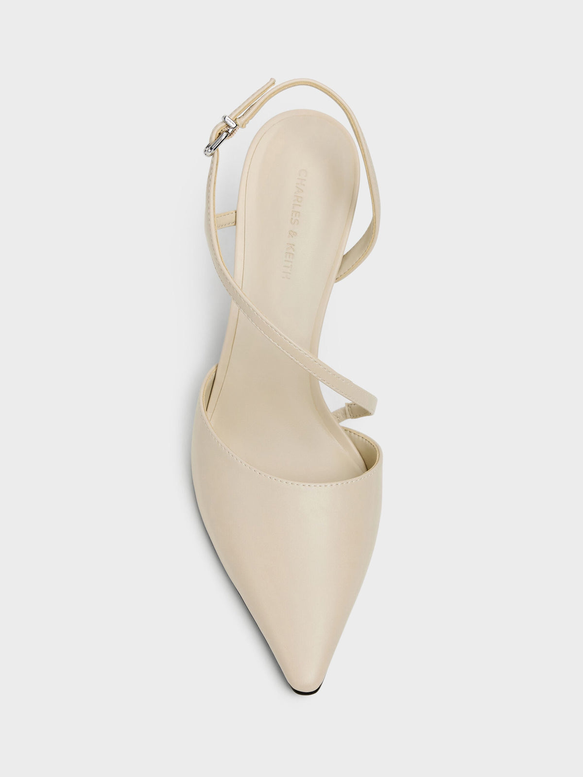 CHARLES & KEITH Special Offer | Cordelia Pointed Slingback Pumps - Chalk