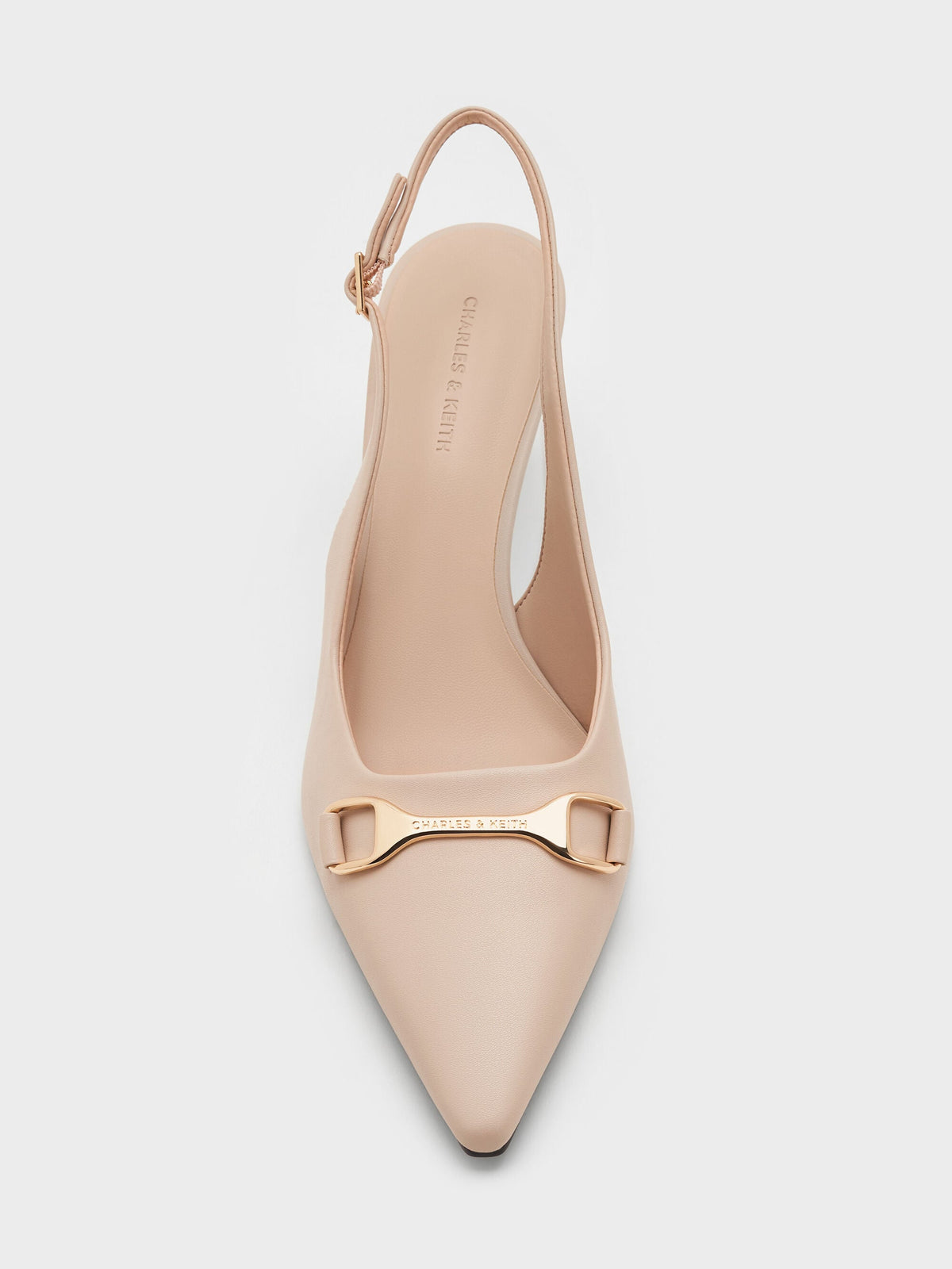 CHARLES & KEITH Trending | Leslie Slingback Pumps - Nude