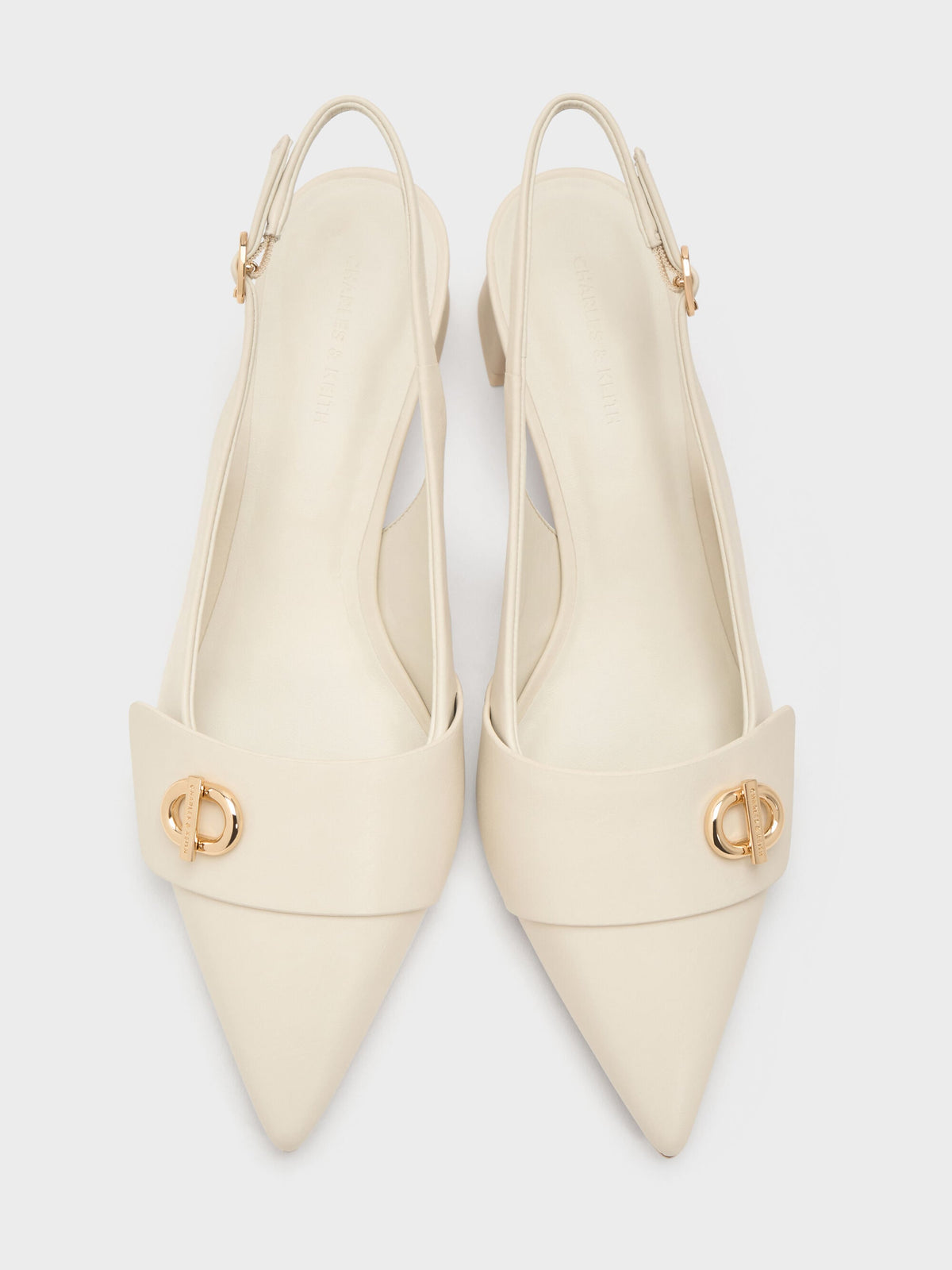 CHARLES & KEITH Sale | Marley Slingback Pumps - Chalk