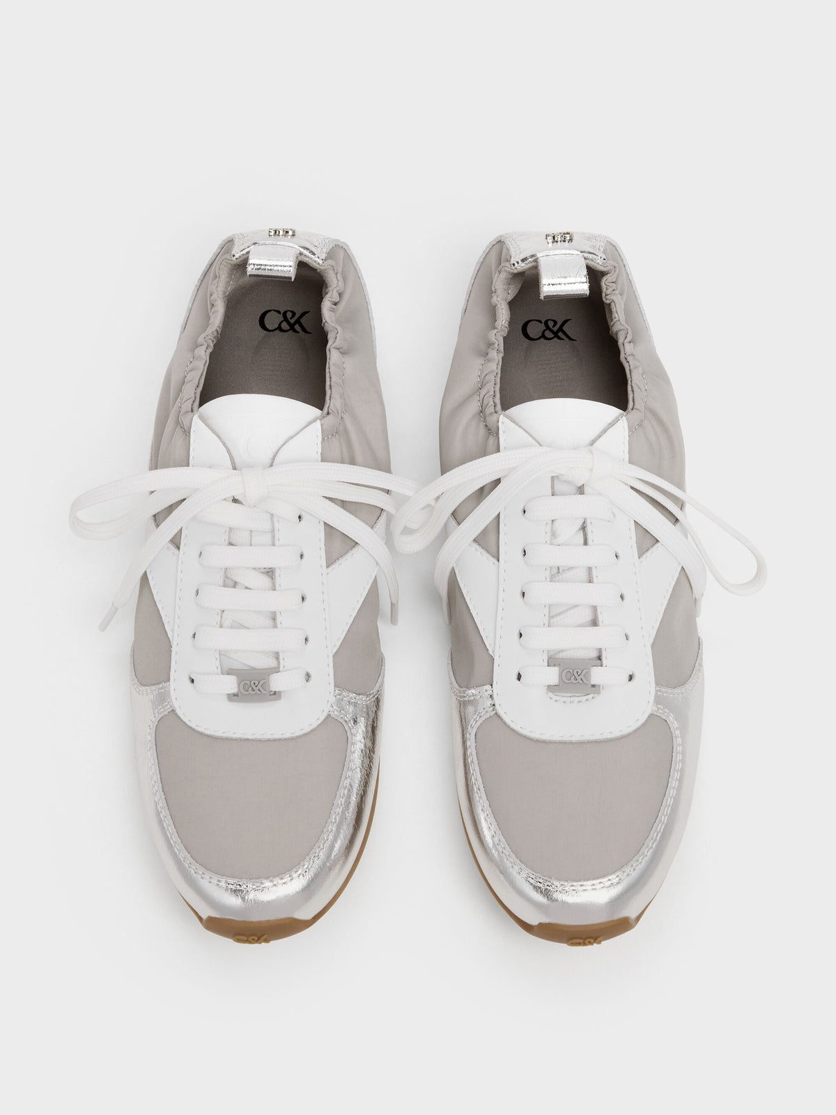 CHARLES & KEITH Great Value | Jace Metallic Sneakers - Silver