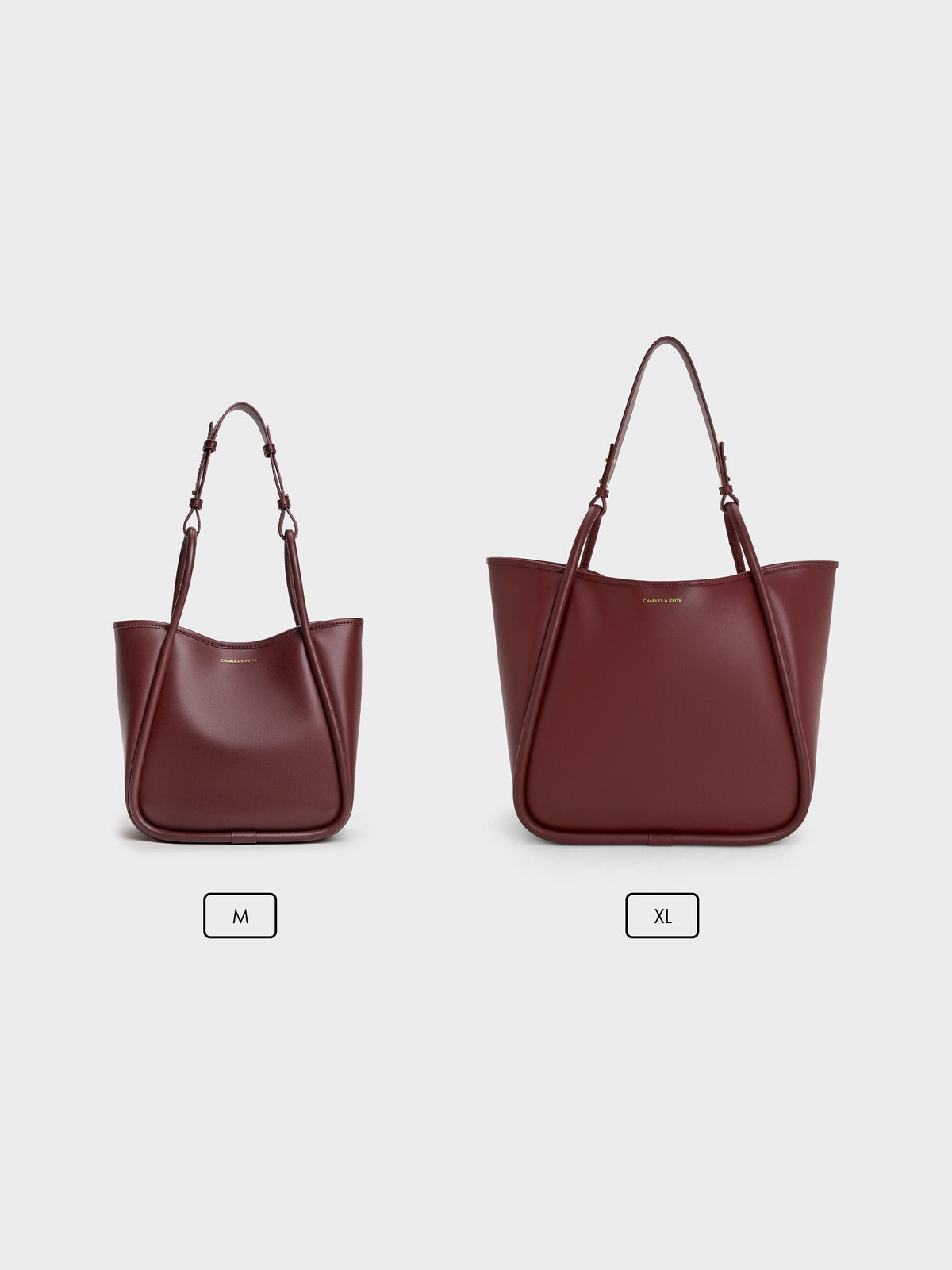 CHARLES & KEITH Quality | Mini Lyla Tubular Tote Bag - Mulberry Plum