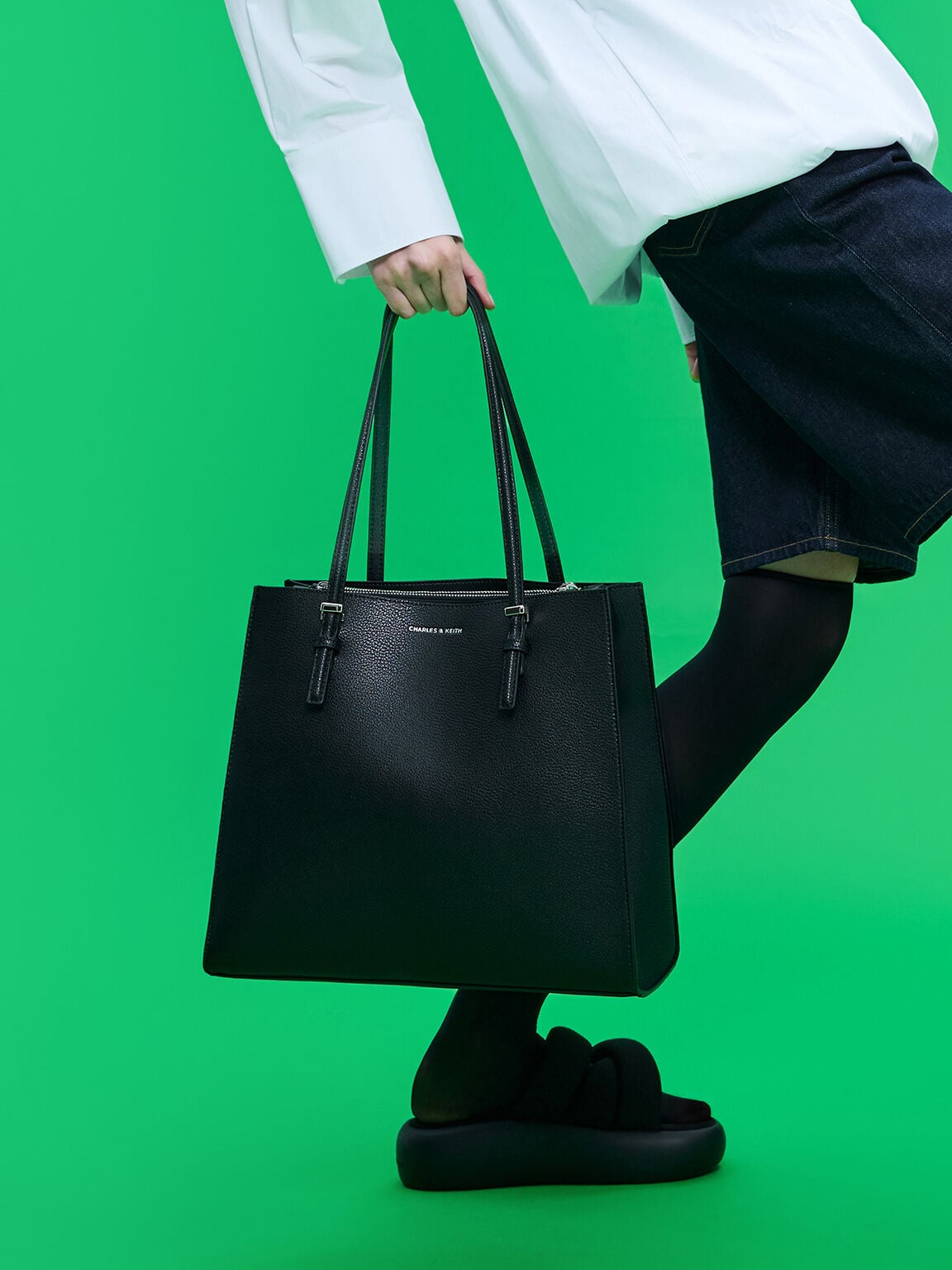 CHARLES & KEITH Special Offer | Sansa Tote Bag - Noir