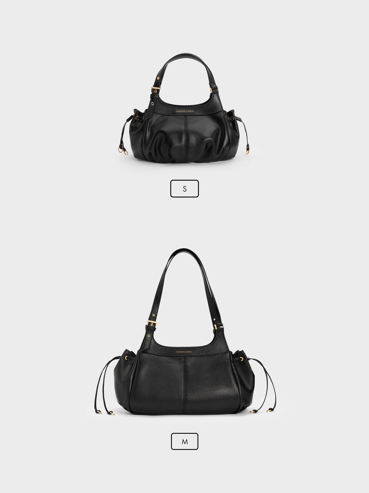 CHARLES & KEITH Exclusive | Lillith Drawstring Tote Bag - Black