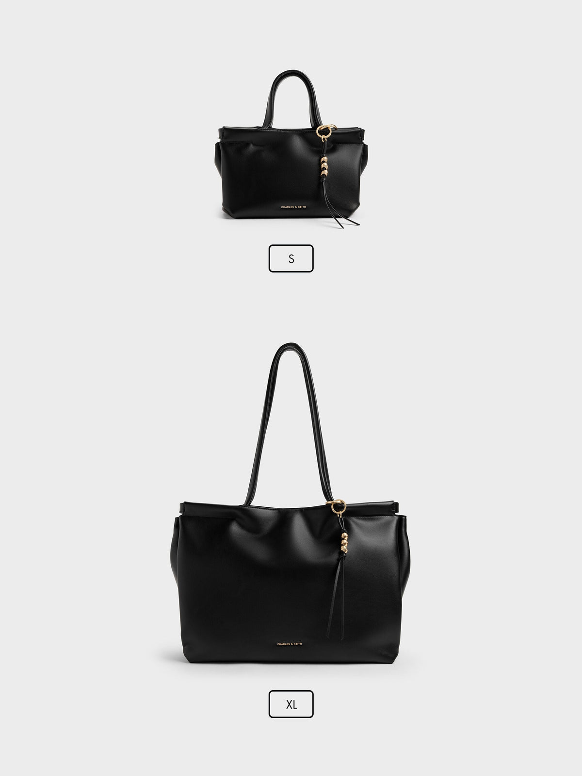 CHARLES & KEITH Special Offer | XL Zephyr Tassel Tote Bag - Black