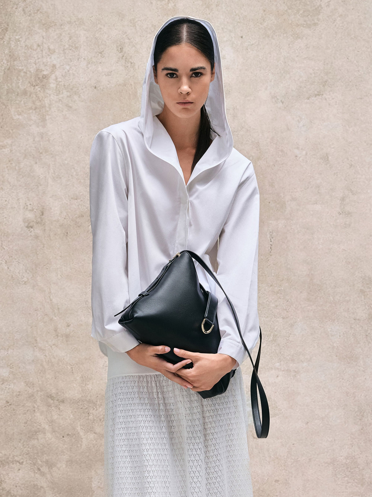 CHARLES & KEITH Recommended | Gabine Leather Belted Hobo Bag - Black