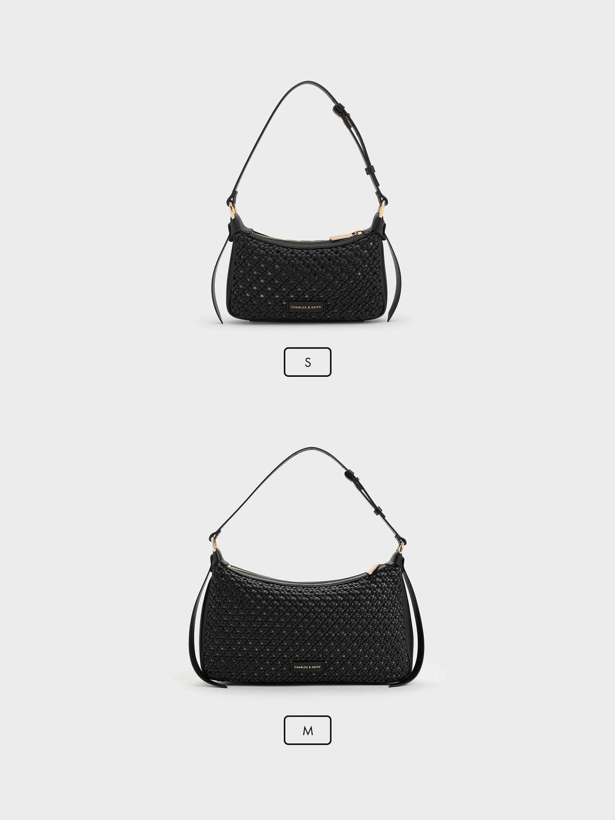 CHARLES & KEITH Great Value | Mini Calla Woven Shoulder Bag - Black