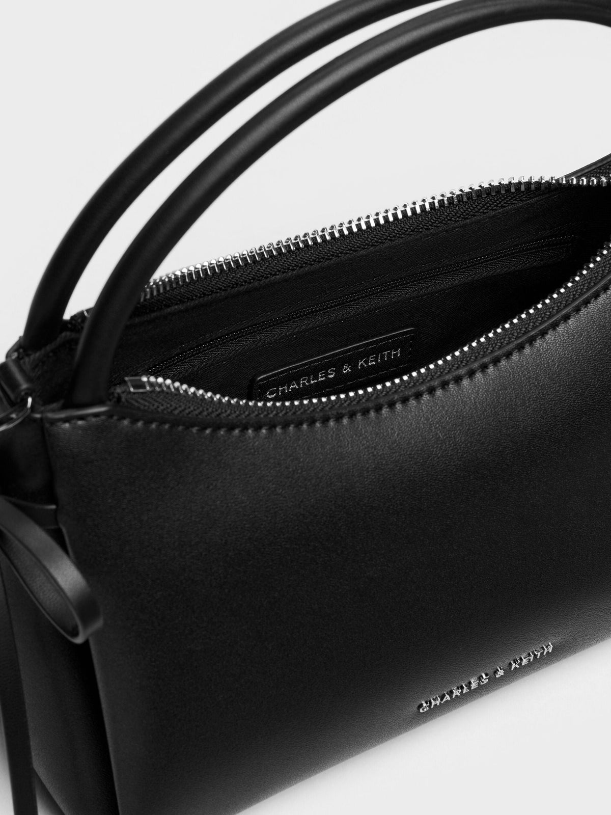 CHARLES & KEITH Top Pick | Hazel Bow Top Handle Bag - Noir