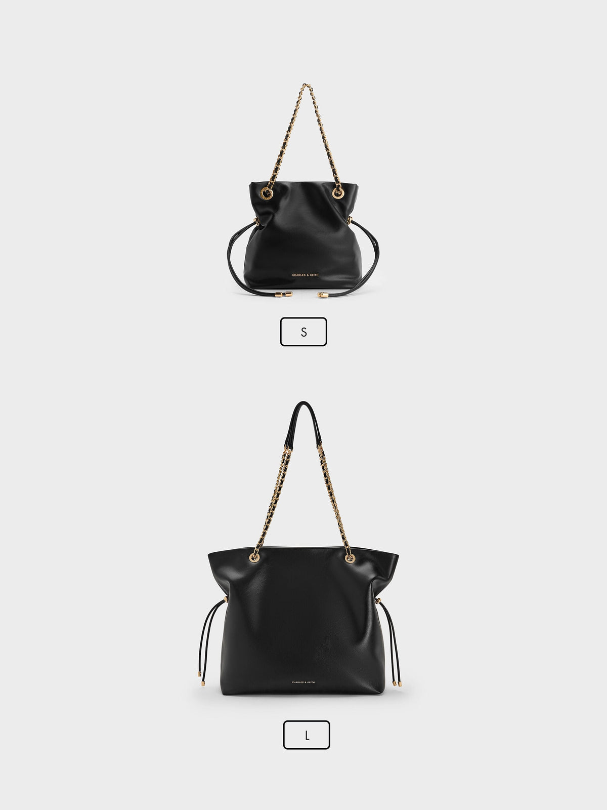 CHARLES & KEITH Featured | Arya Braided-Chain Crossbody Bag - Black