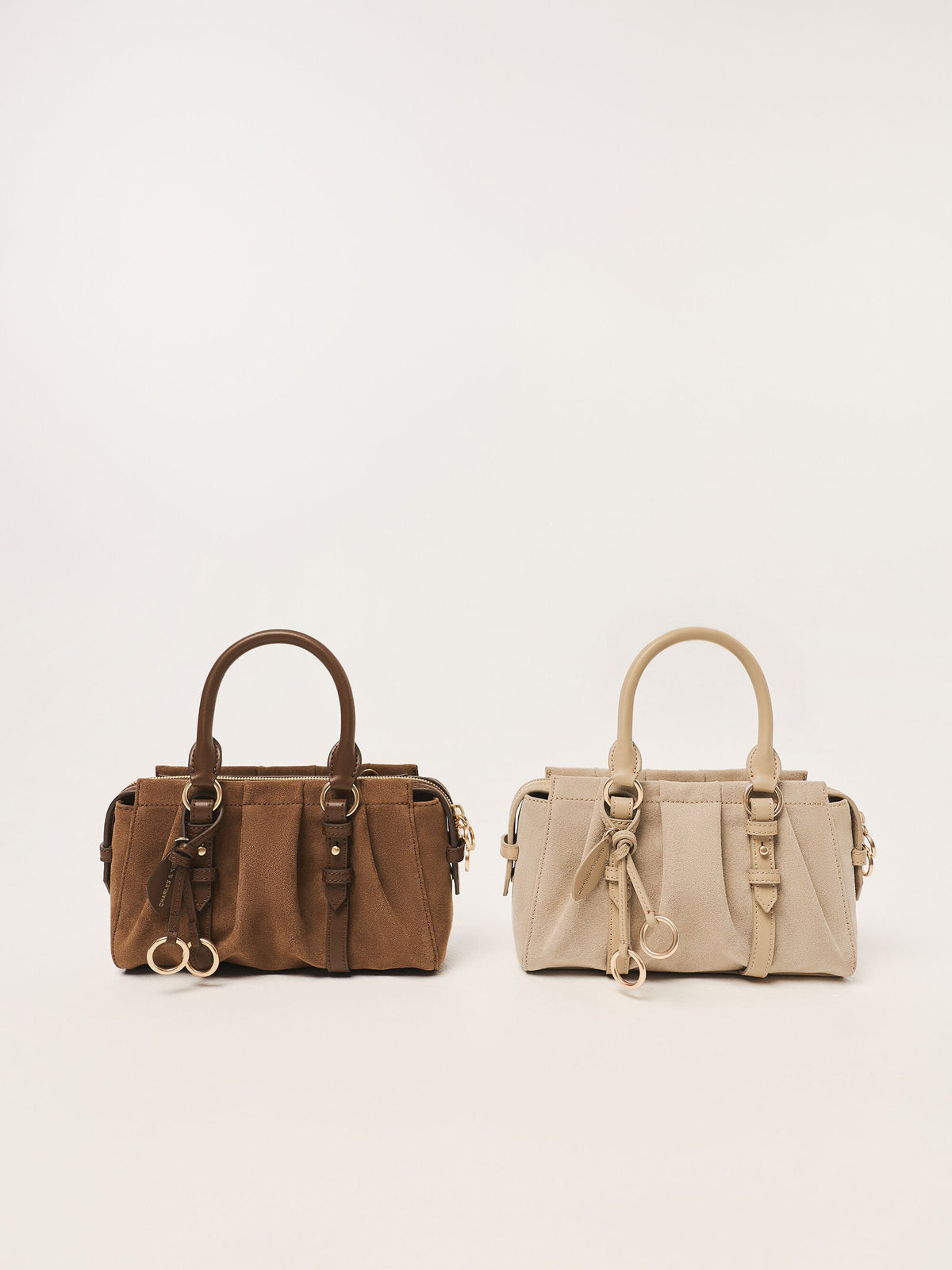 CHARLES & KEITH Latest | Britton Top Handle Tote Bag - Nutmeg Beige