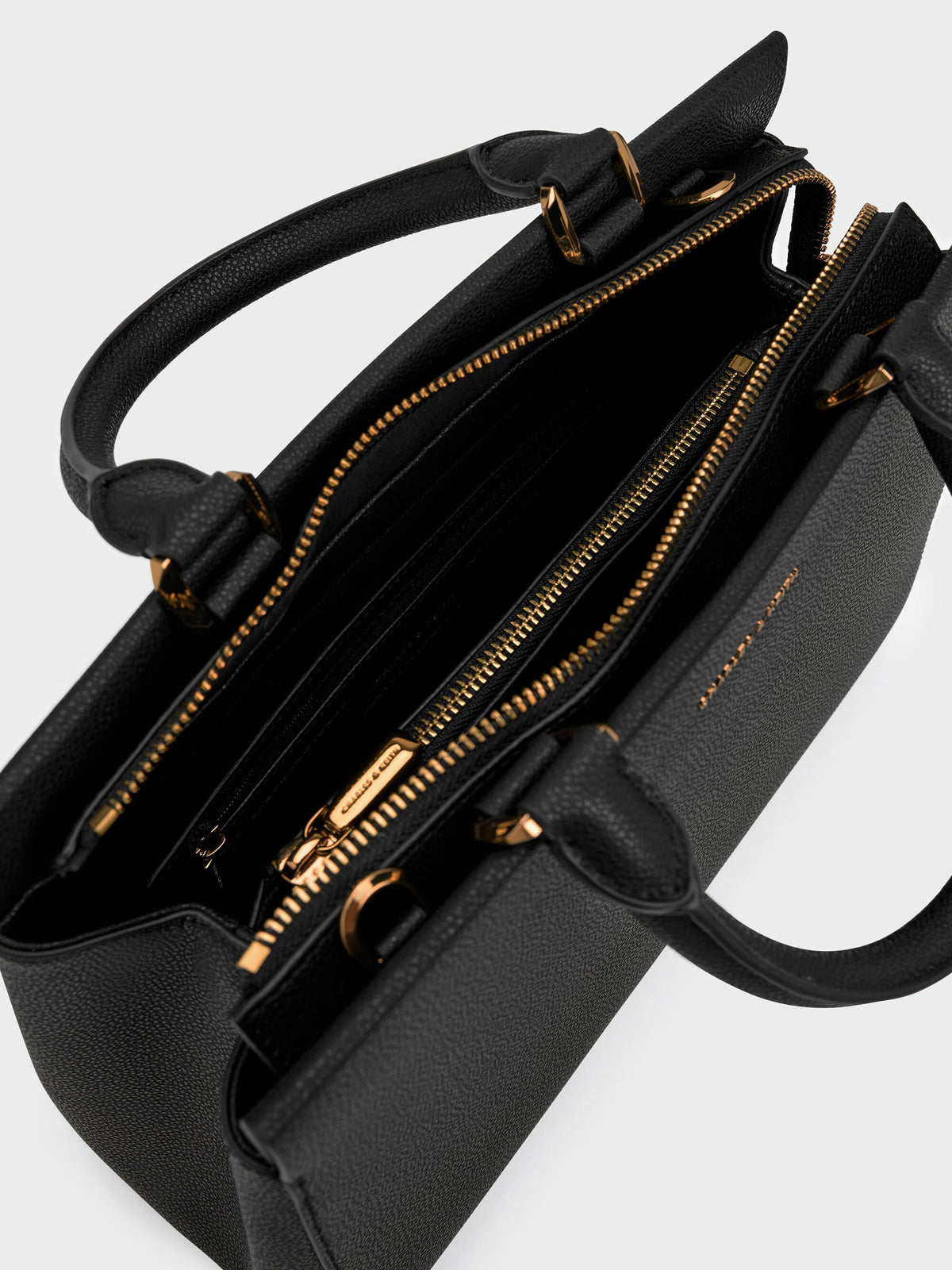 CHARLES & KEITH Trusted | Mirabelle Structured Top Handle bag - Black