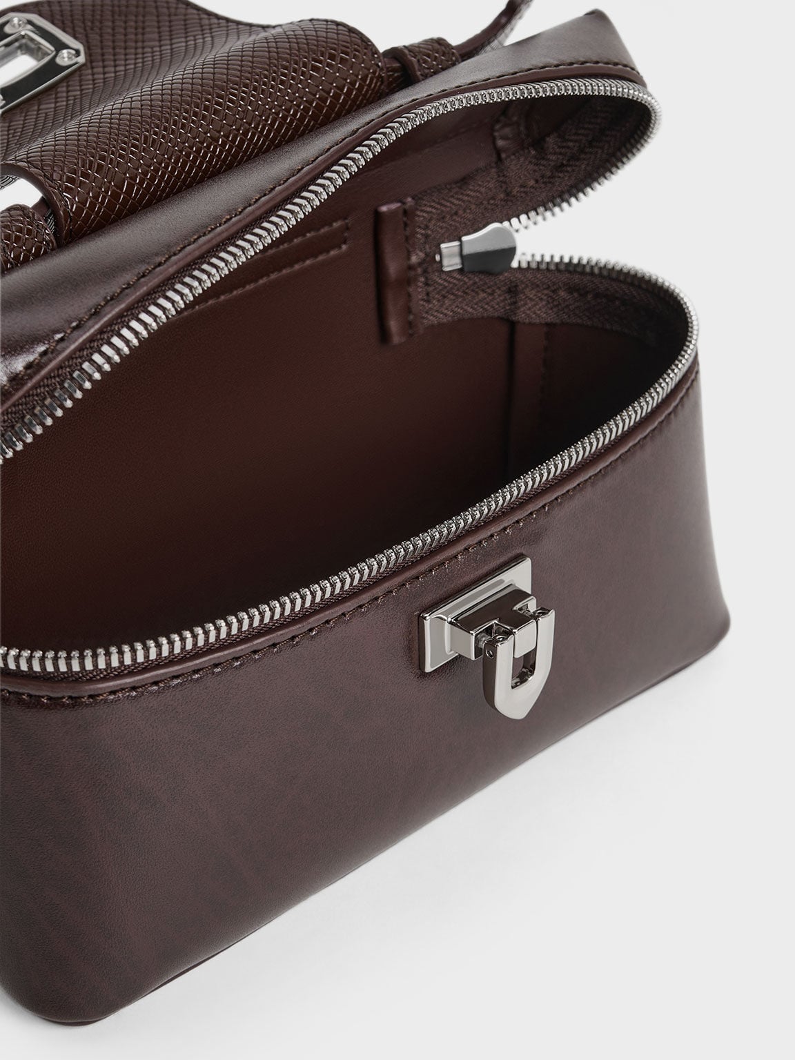 CHARLES & KEITH Recommended | Arwen Top Handle Vanity Bag - Plum