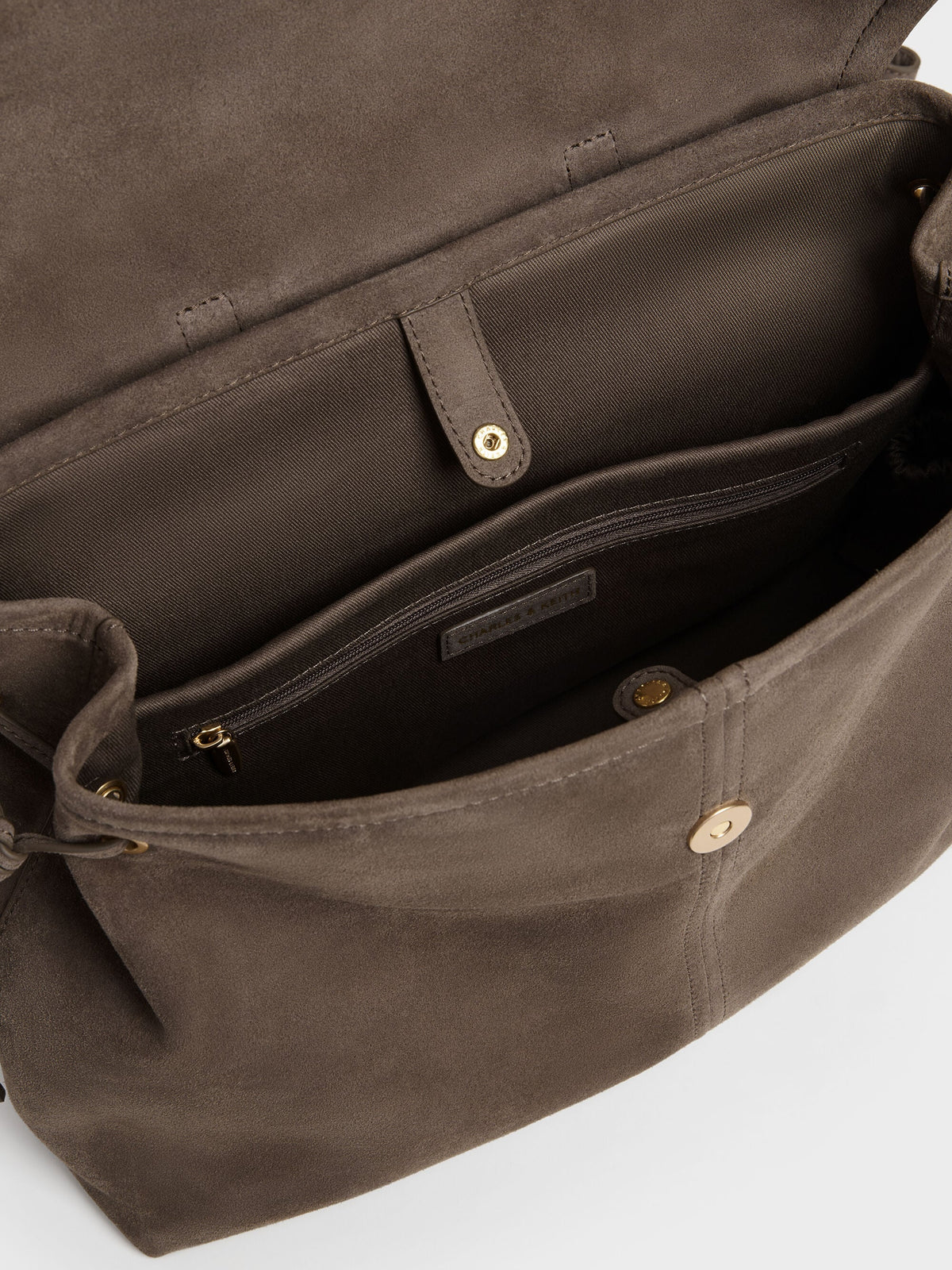 CHARLES & KEITH Quality | XL Noane Backpack - Stone Grey