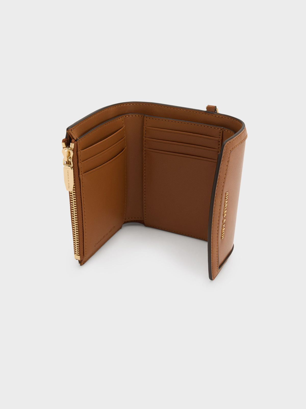 CHARLES & KEITH Hot Sale | Haylen Front-Flap Small Wallet - Distressed Tan