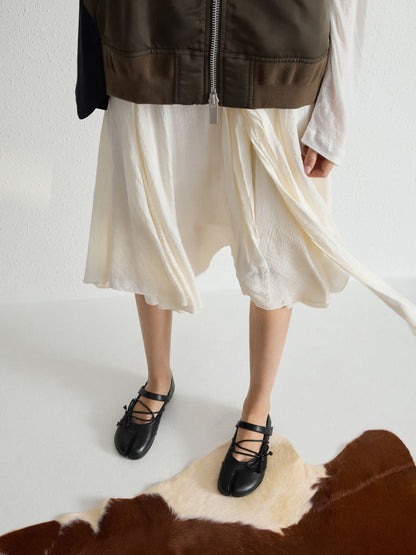 CHARLES & KEITH Recommended | Aether Lace-Up Split-Toe Mary Jane Flats - Black