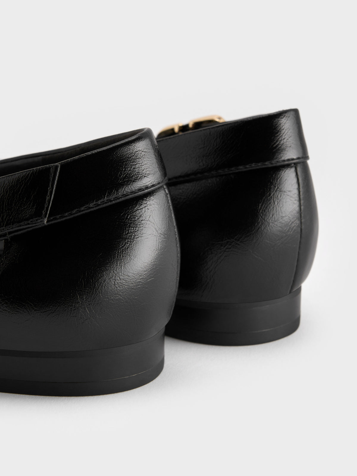 CHARLES & KEITH Classic | Buckled Cut-Out Ballet Flats - Black