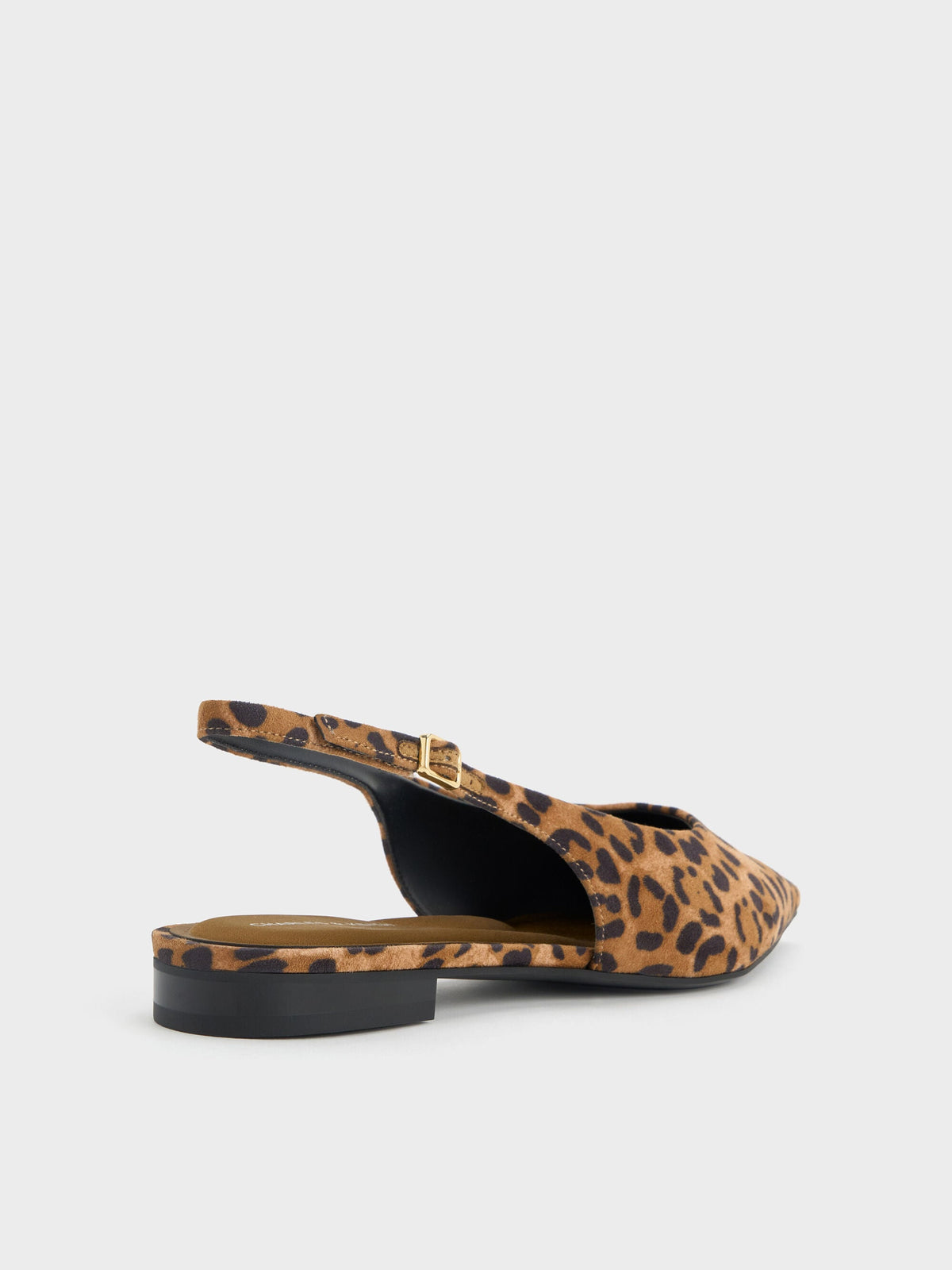 CHARLES & KEITH Latest | Emelia Leopard-Print Slingback Flats - Animal Print Natural