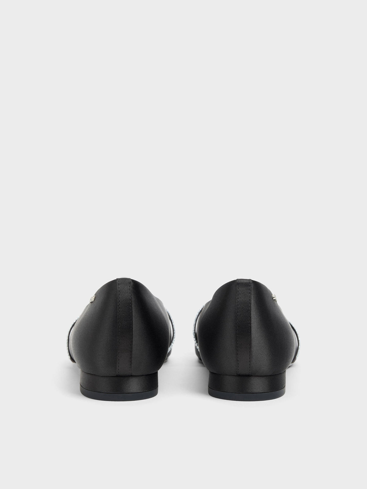 CHARLES & KEITH Best Seller | Gem Crossover Ballet Flats - Black Textured
