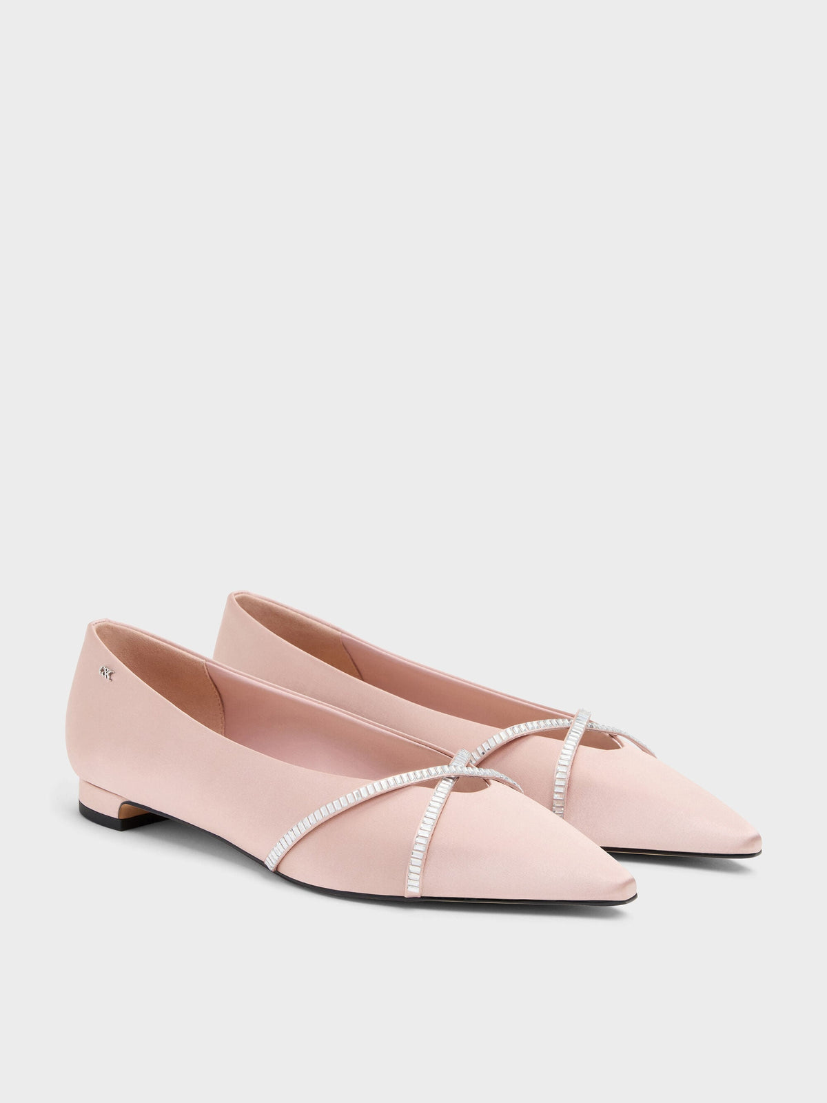 CHARLES & KEITH Quality | Gem Crossover Ballet Flats - Pink