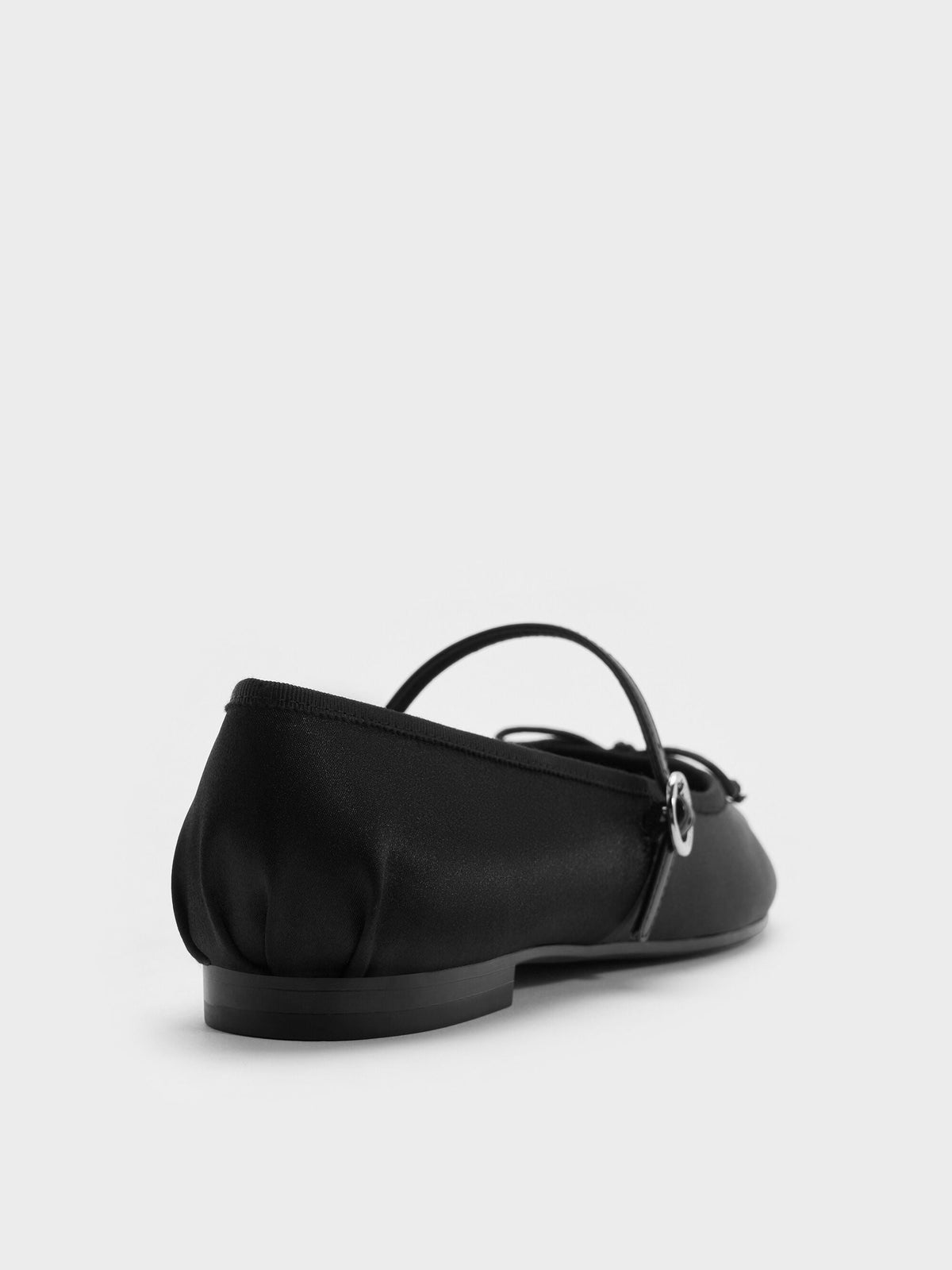 CHARLES & KEITH New | Emiko Satin Bow Mary Jane Flats - Black