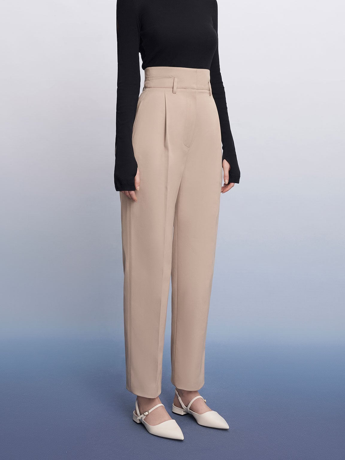 CHARLES & KEITH Smart Buy | Roxane Slingback Mary Jane Flats - Chalk