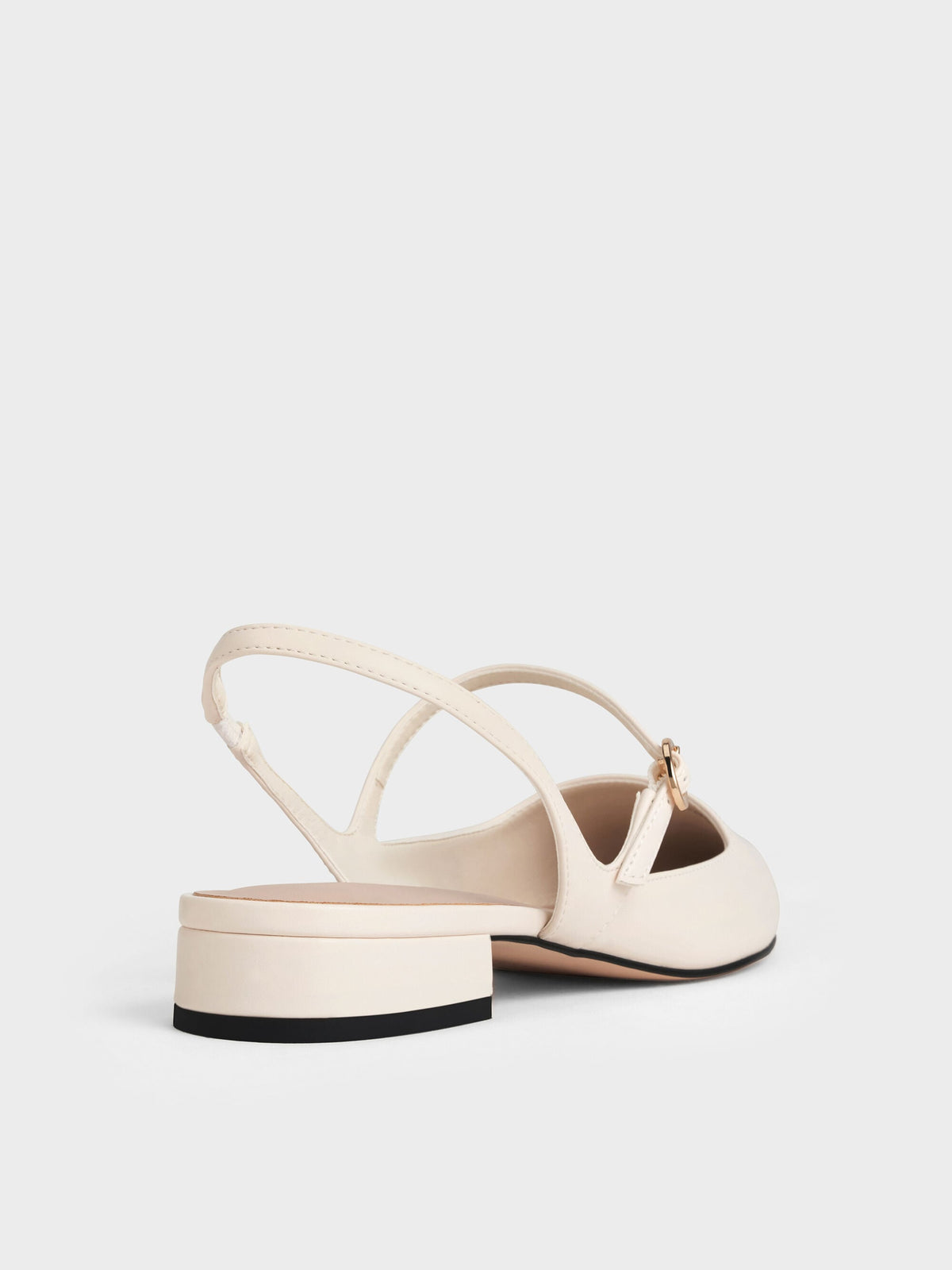 CHARLES & KEITH Smart Buy | Roxane Slingback Mary Jane Flats - Chalk