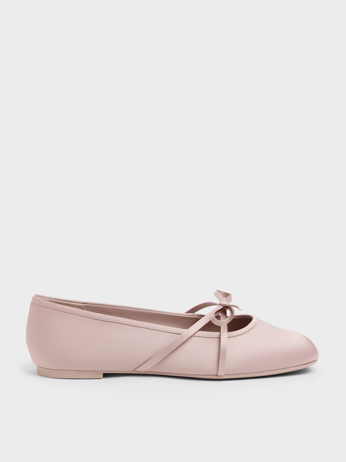 CHARLES & KEITH Customer Favorite | Satin Bow Ballet Flats - Pink