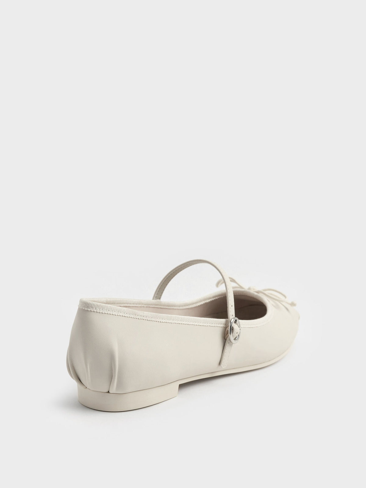 CHARLES & KEITH Premium | Emiko Bow Mary Jane Flats - Chalk