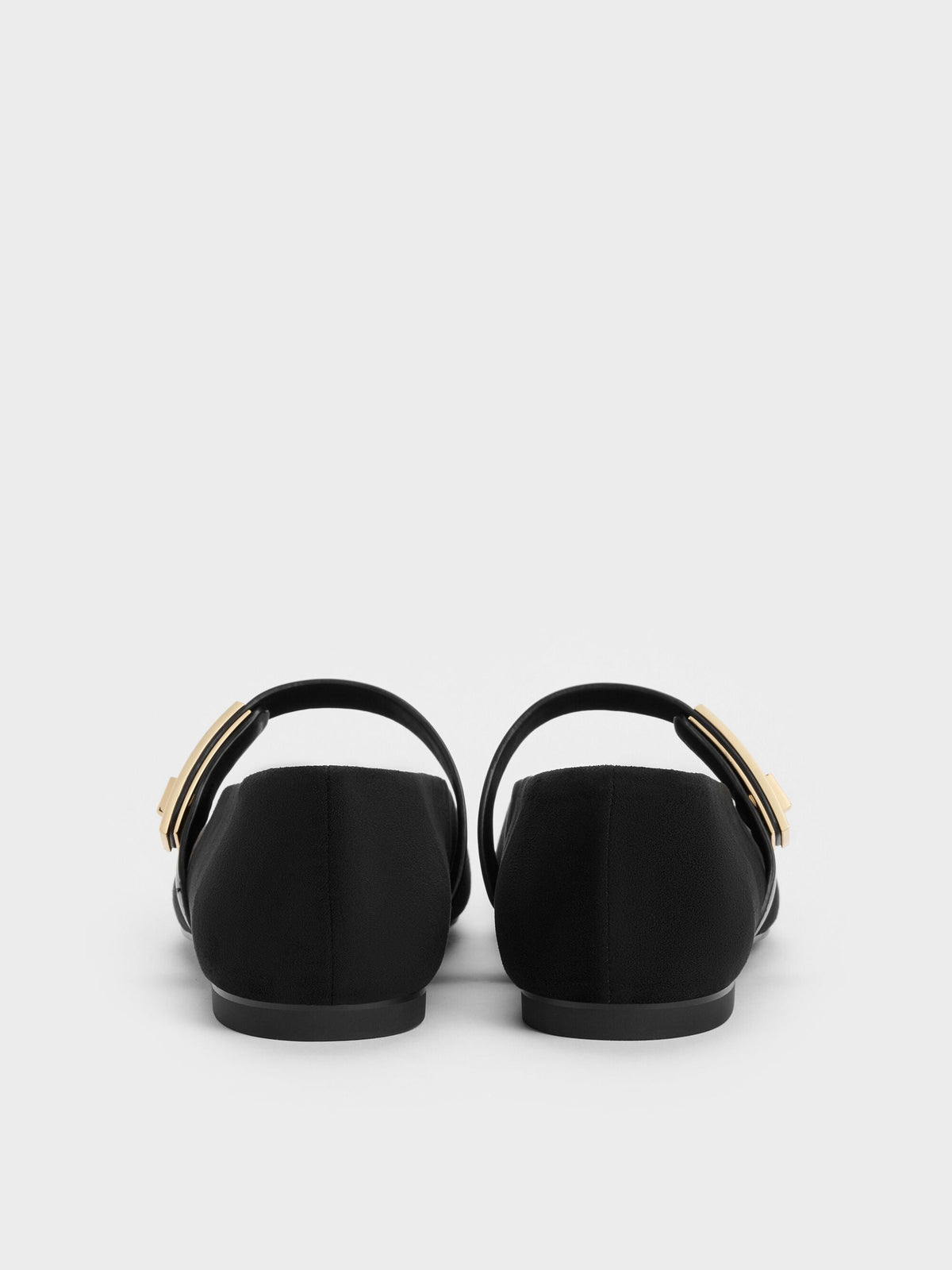CHARLES & KEITH New | Lando Faux Suede Mary Jane Flats - Black2