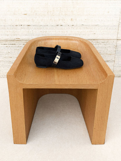 CHARLES & KEITH New | Lando Faux Suede Mary Jane Flats - Black2