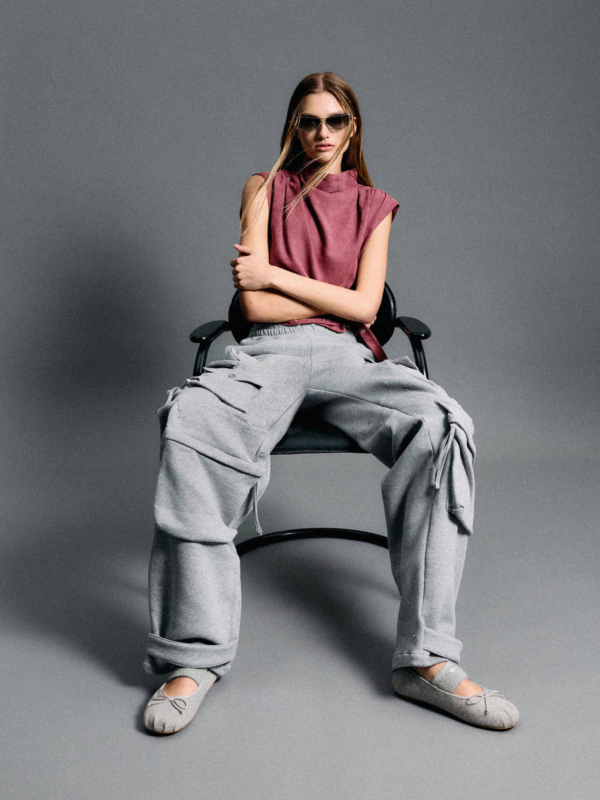 CHARLES & KEITH Popular | Winona Felt Mary Jane Flats - Light Grey
