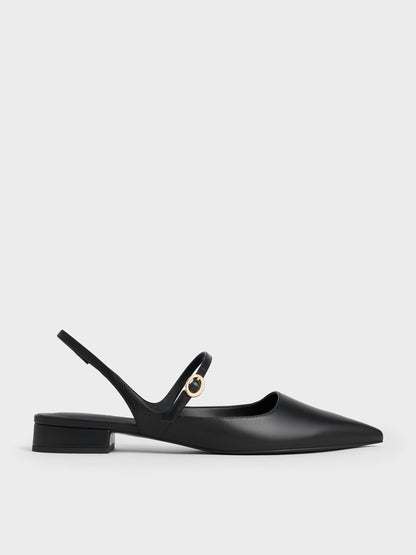 CHARLES & KEITH Recommended | Roxane Slingback Mary Jane Flats - Black