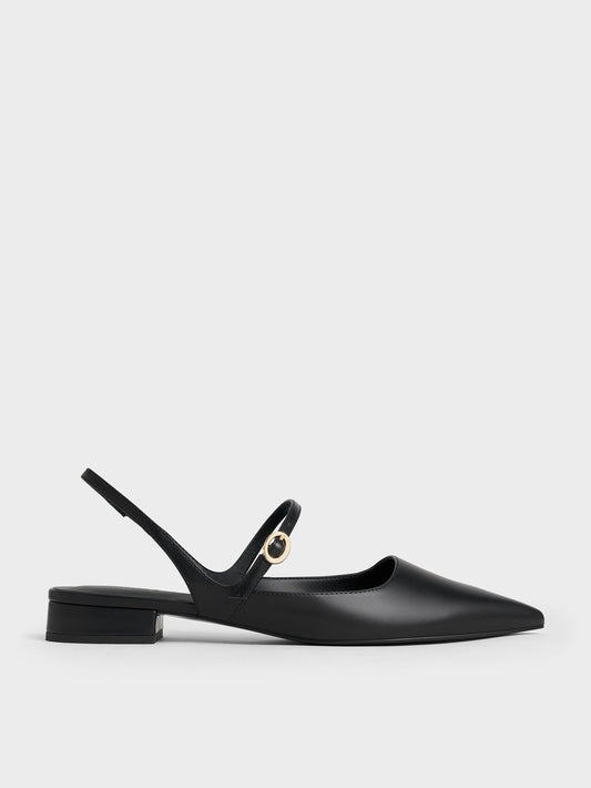 CHARLES & KEITH Recommended | Roxane Slingback Mary Jane Flats - Black