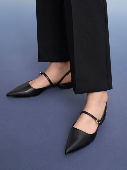 CHARLES & KEITH Recommended | Roxane Slingback Mary Jane Flats - Black