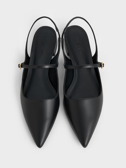 CHARLES & KEITH Recommended | Roxane Slingback Mary Jane Flats - Black