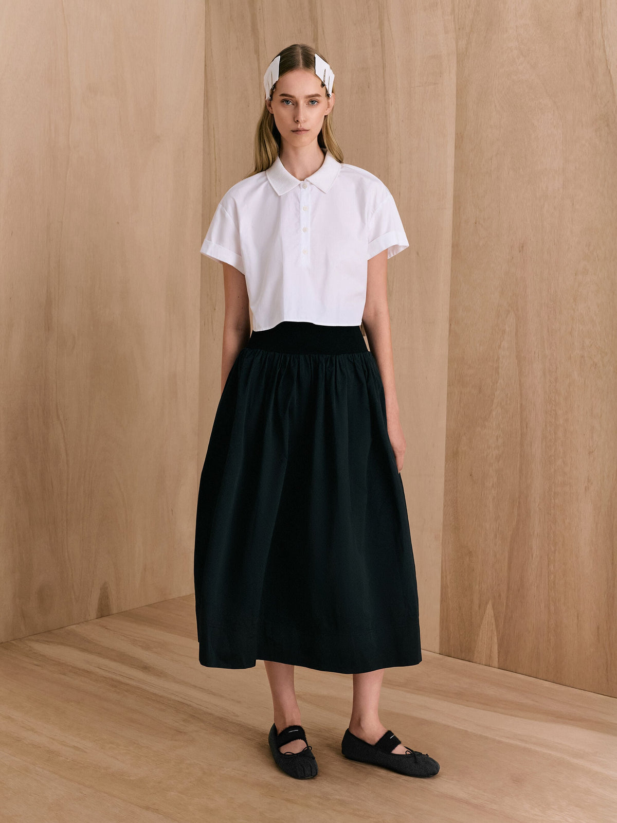 CHARLES & KEITH Hot Sale | Winona Felt Mary Jane Flats - Black Textured