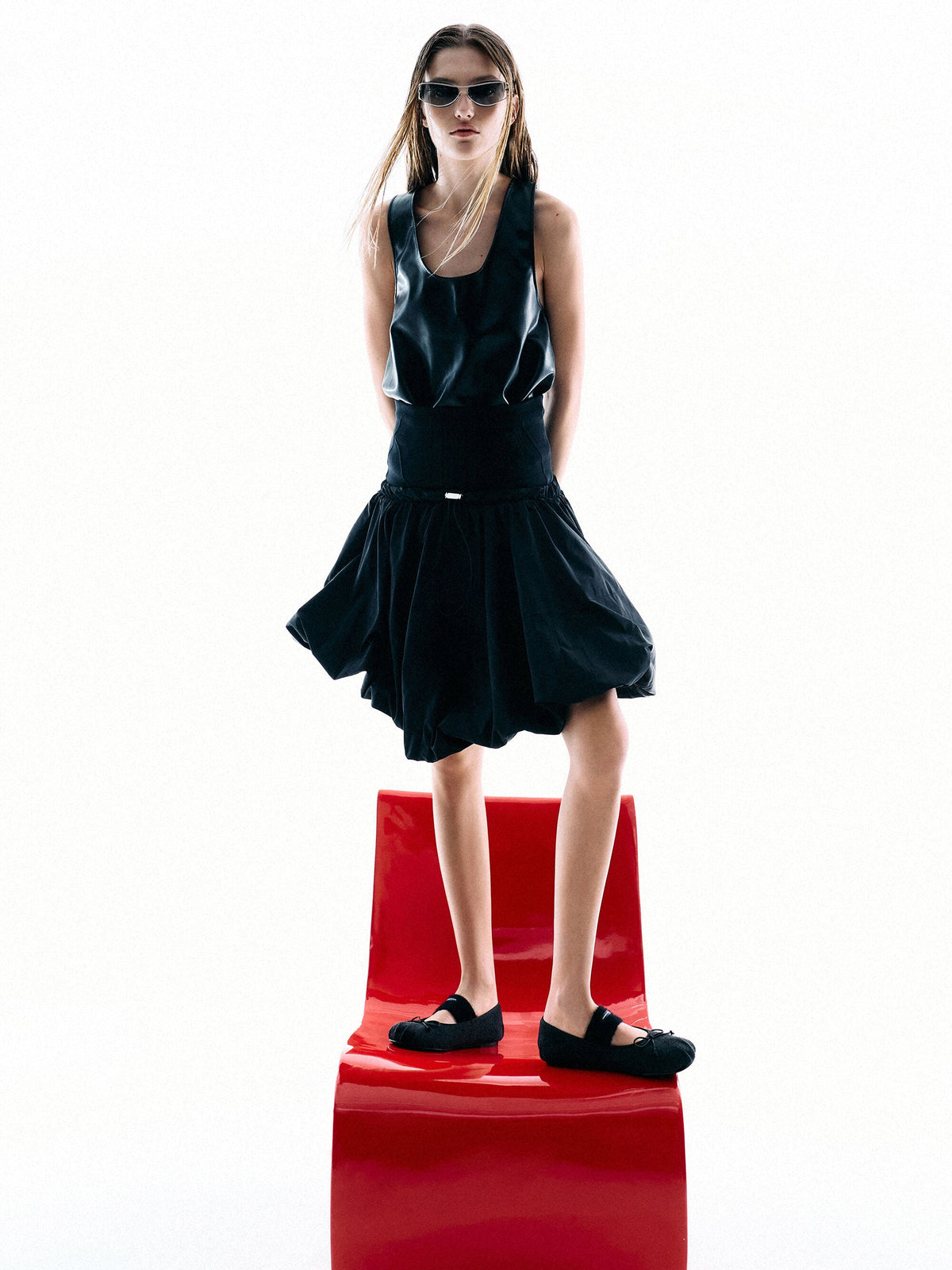 CHARLES & KEITH Hot Sale | Winona Felt Mary Jane Flats - Black Textured