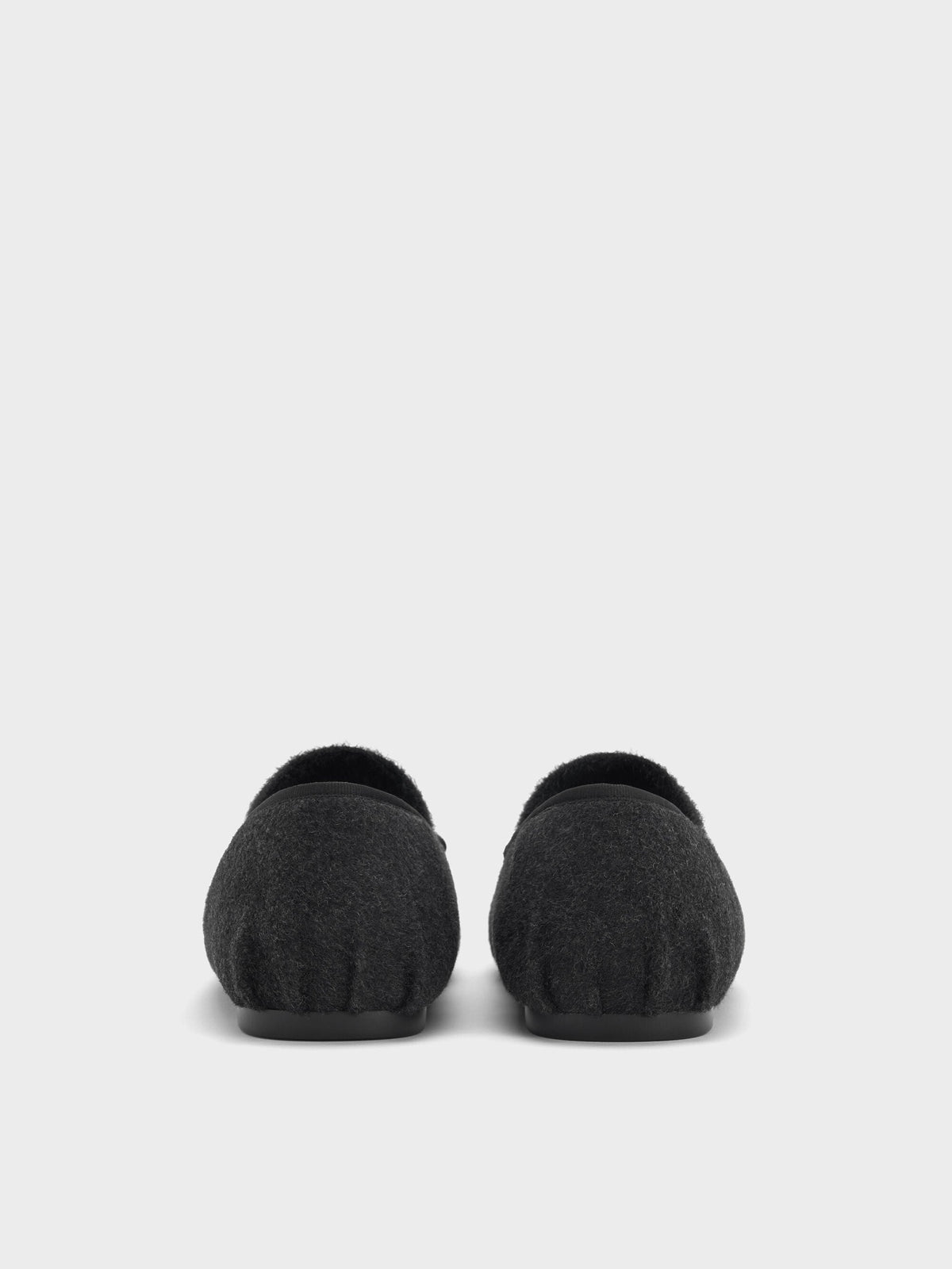 CHARLES & KEITH Hot Sale | Winona Felt Mary Jane Flats - Black Textured
