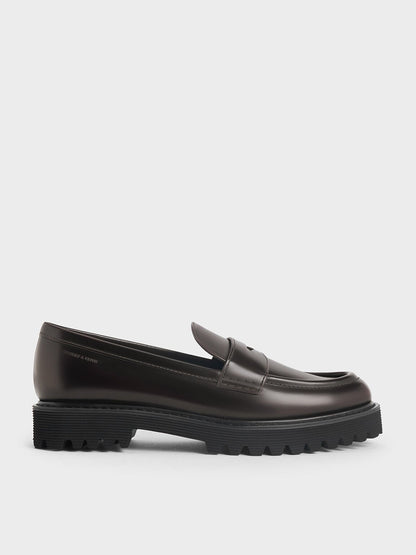 CHARLES & KEITH Exclusive | Kaiya Penny Loafers - Dark Brown