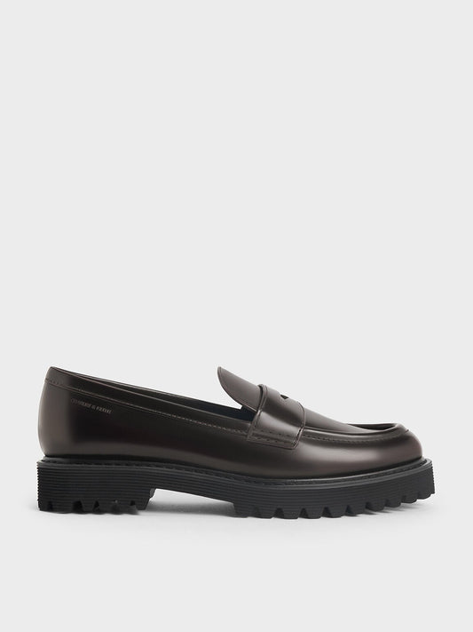 CHARLES & KEITH Exclusive | Kaiya Penny Loafers - Dark Brown