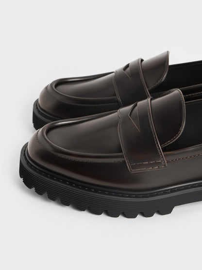 CHARLES & KEITH Exclusive | Kaiya Penny Loafers - Dark Brown