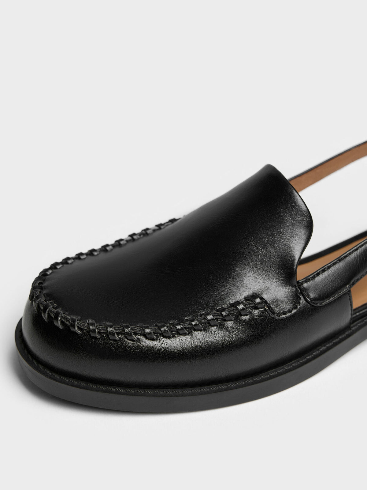 CHARLES & KEITH Value | Gale Slingback Loafers - Black