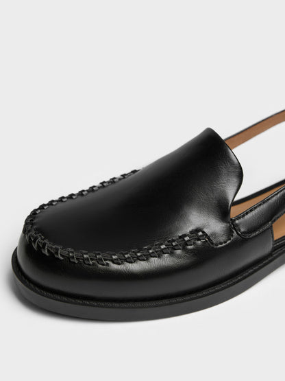 CHARLES & KEITH Value | Gale Slingback Loafers - Black
