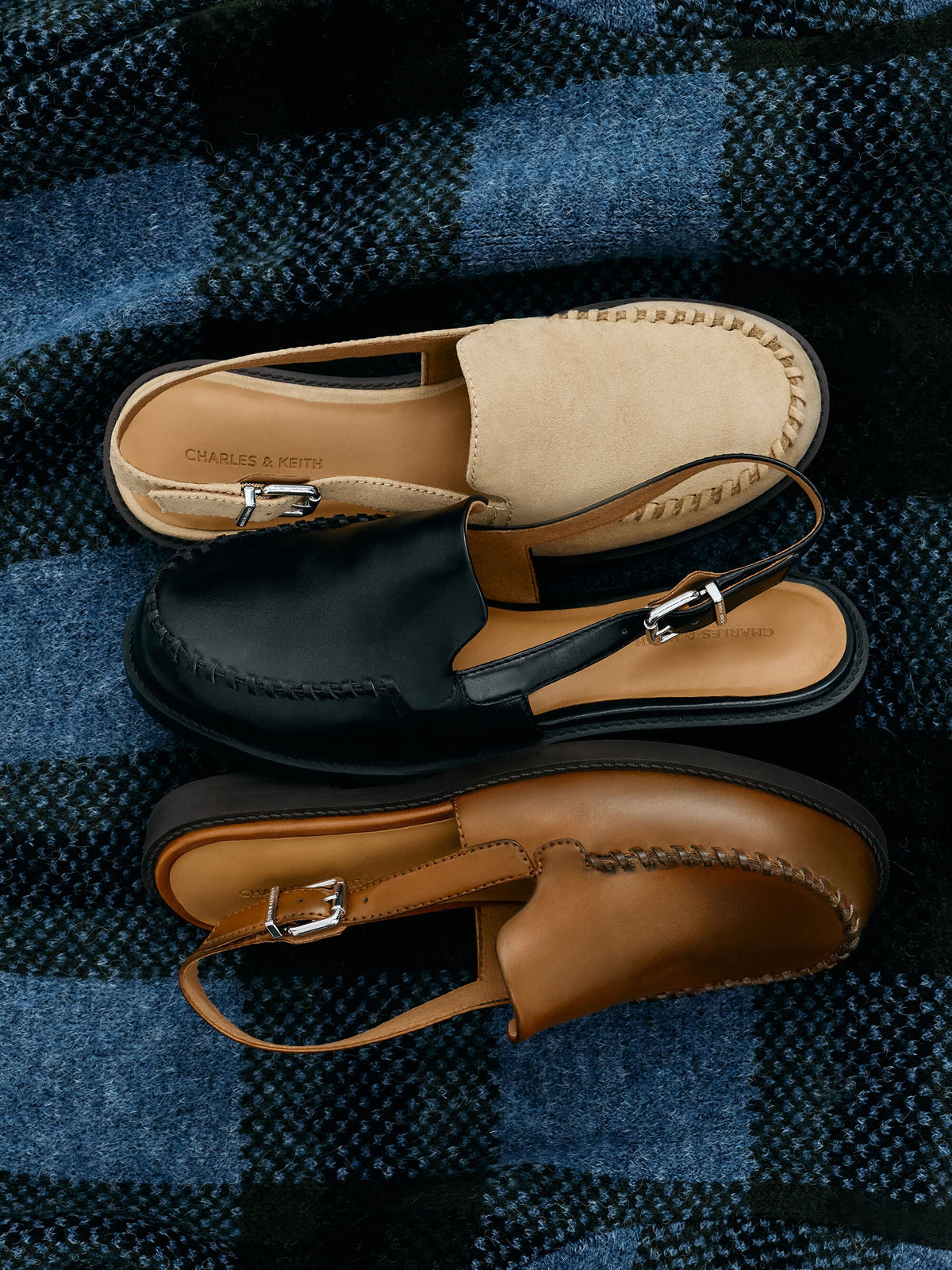 CHARLES & KEITH Value | Gale Slingback Loafers - Black